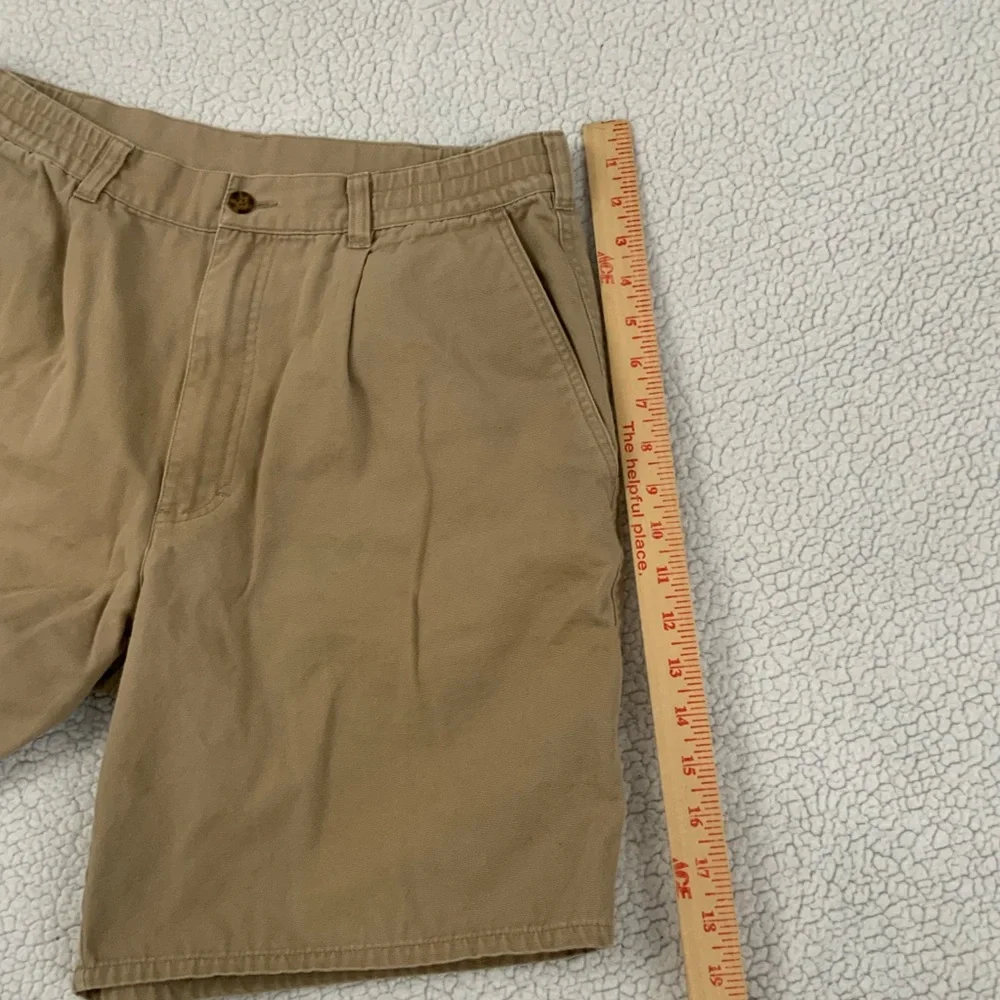 Woolrich Khaki Hiking Shorts Size 33 Ripstop Twill Pockets 100% Cotton Outdoors